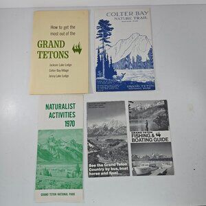 Vintage Grand Teton National Park Brochures Set Of 5